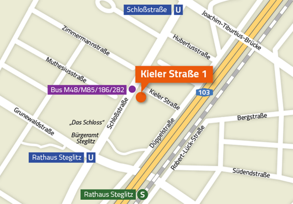 Lageplan MedCenter 360° Berlin-Steglitz