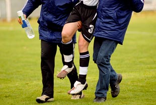 Bild von einem verletzten Fußballspieler