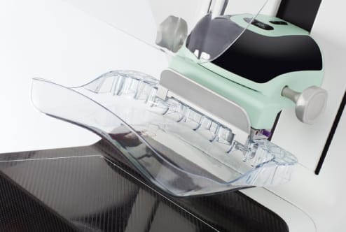 Abbildung vom Gerät für die Tomosynthese (3D-Mammographie) zur Brustkrebsfrüherkennung